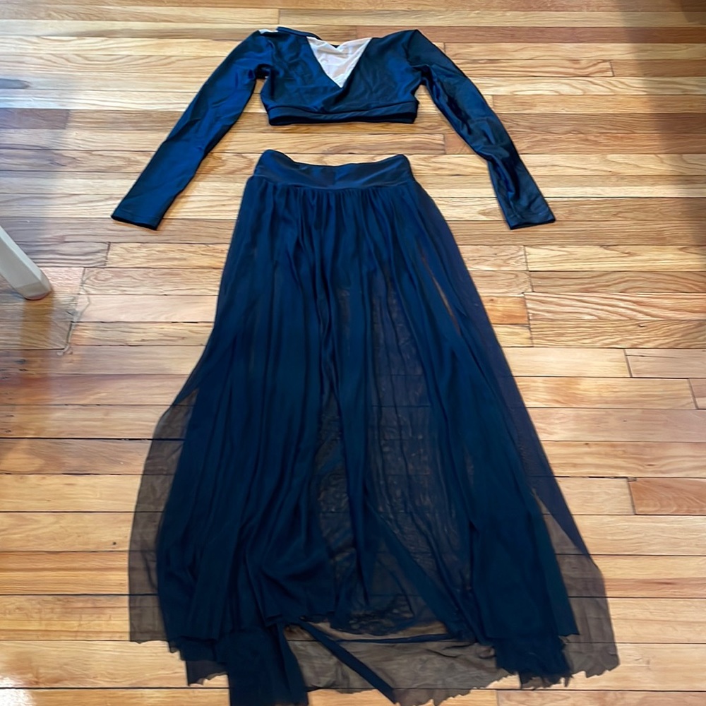 Black 2 piece lyric/contemporary dance costume